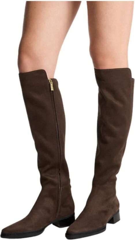 Michael Kors Suède Over-de-knie Laars Chocoladekleur - Foto 5