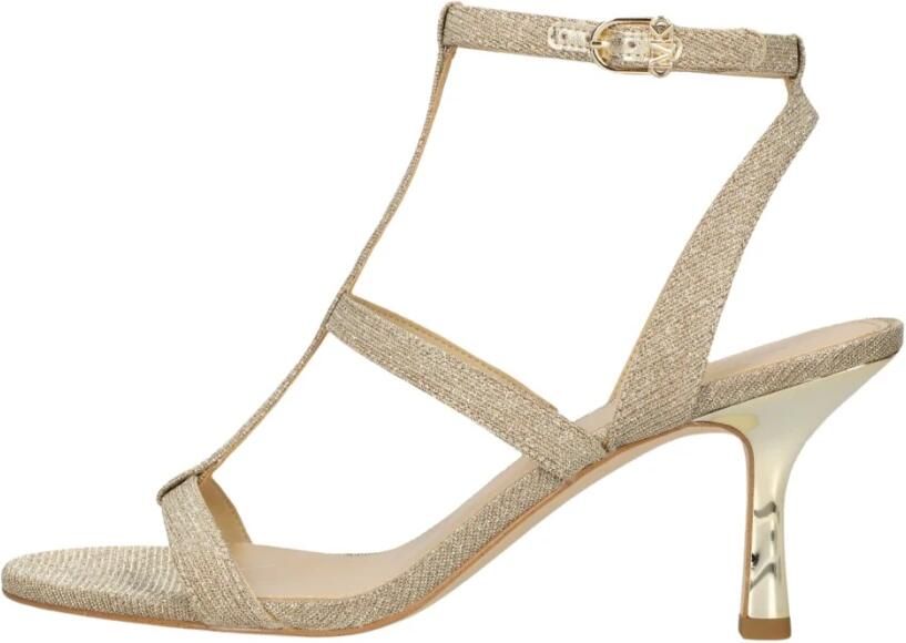 Michael Kors Dames Sandalen met hak Nara Mid Sandal Goudkleurig Textiel Kegelhak - Foto 2