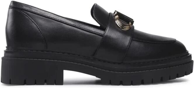 Michael Kors Zwarte leren loafers met metalen details Black Dames - Foto 5
