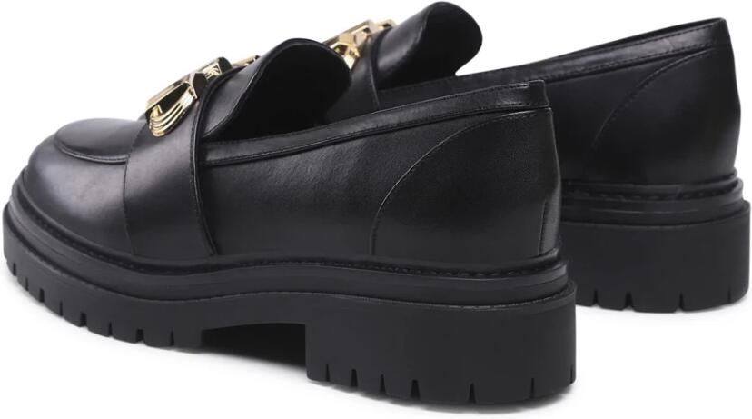 Michael Kors Zwarte leren loafers met metalen details Black Dames - Foto 3