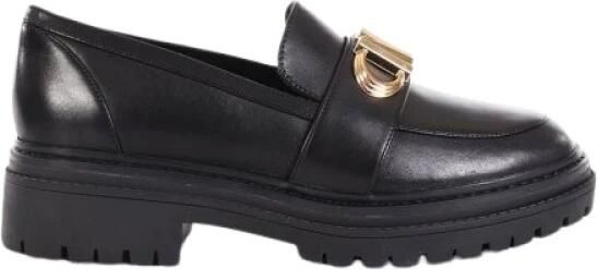Michael Kors Zwarte Parker Mocassino Leren Instappers Black Dames