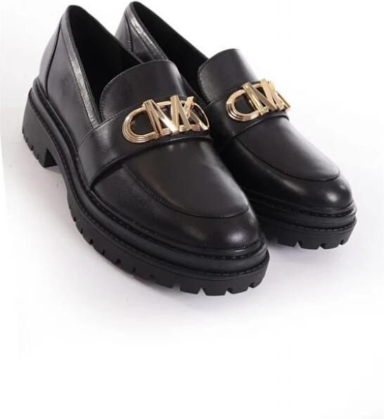 Michael Kors Zwarte leren loafers met metalen details Black Dames - Foto 3