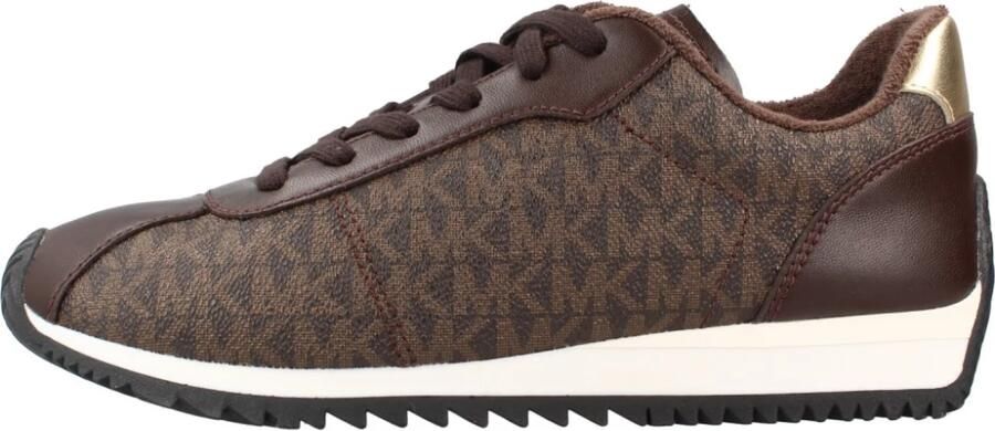 Michael Kors Rhodes Trainer Sneakers Dames Leren Sneaker Bruin