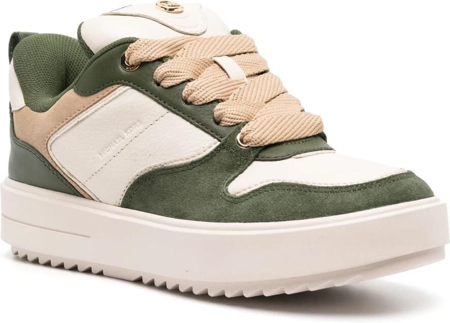 MICHAEL KORS Lage Sneakers Dames Rumi Lace Up Leer Groen - Foto 3