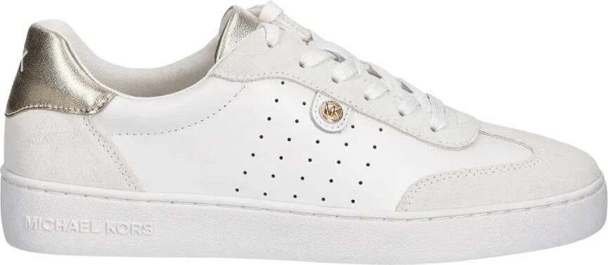 Michael Kors Scotty Lace Up Sneakers Leer Dames Wit