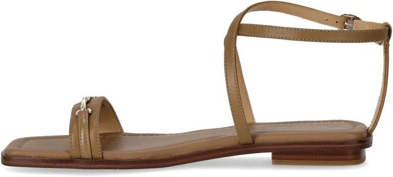 Michael Kors Taupe Leren Lena Platte Sandaal