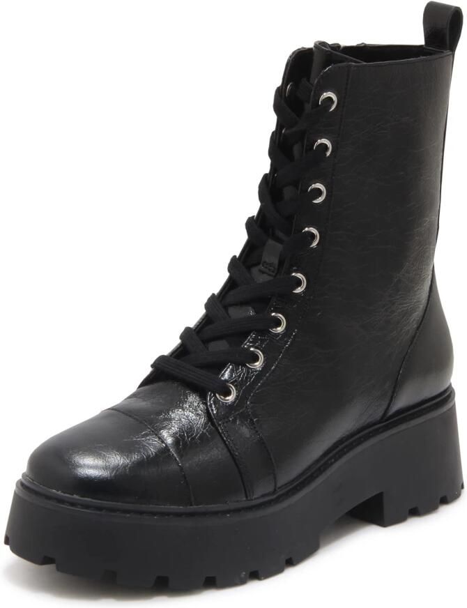 Michael Kors Vintage Effect Anfibio Bootie Leer Zwart - Foto 2