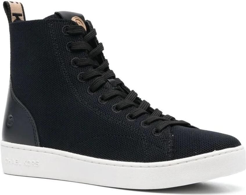 Michael Kors Zwarte Gebreide Hoge Top Sneakers