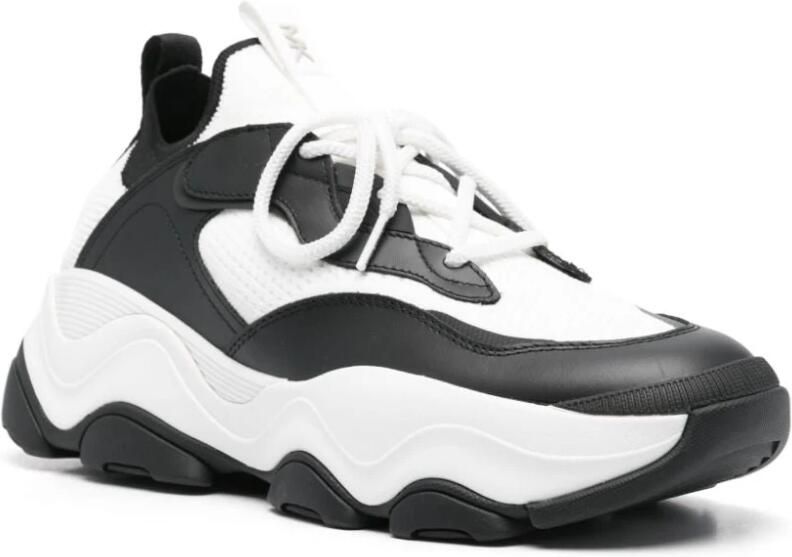 Michael Kors Zwarte Gebreide Sneakers Platte