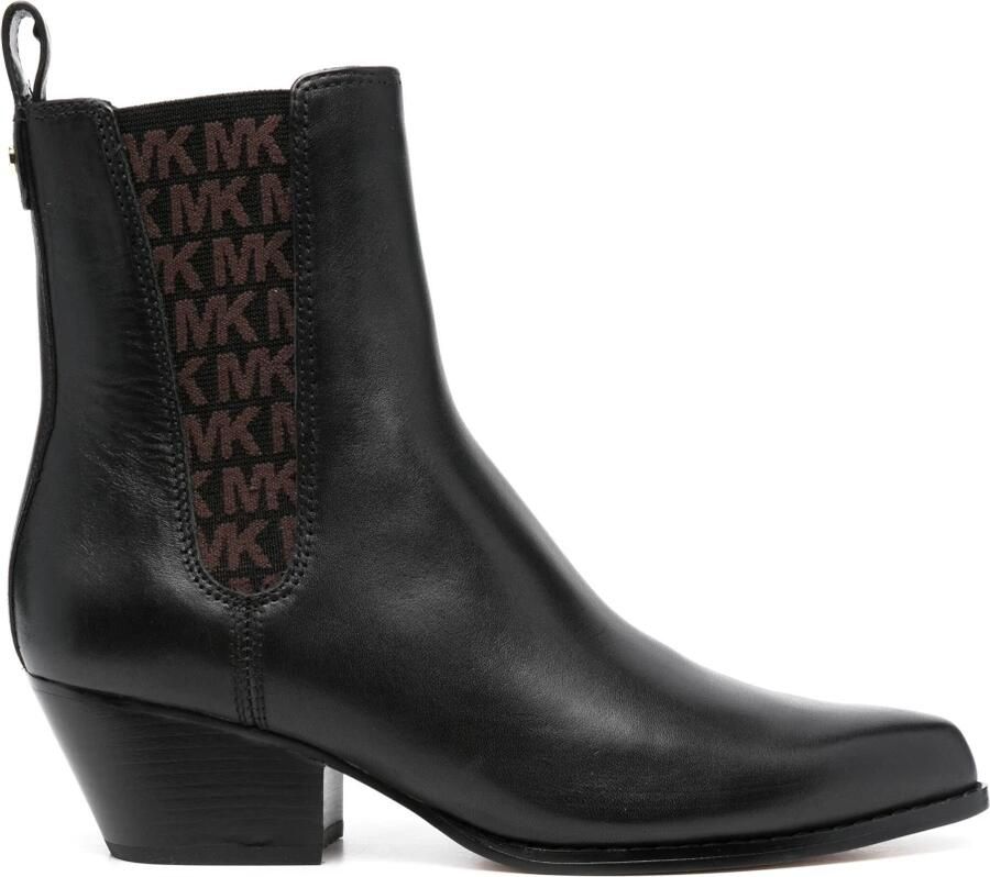 Michael Kors Kinlee Bootie Black Brown-western laars-kort laarsje