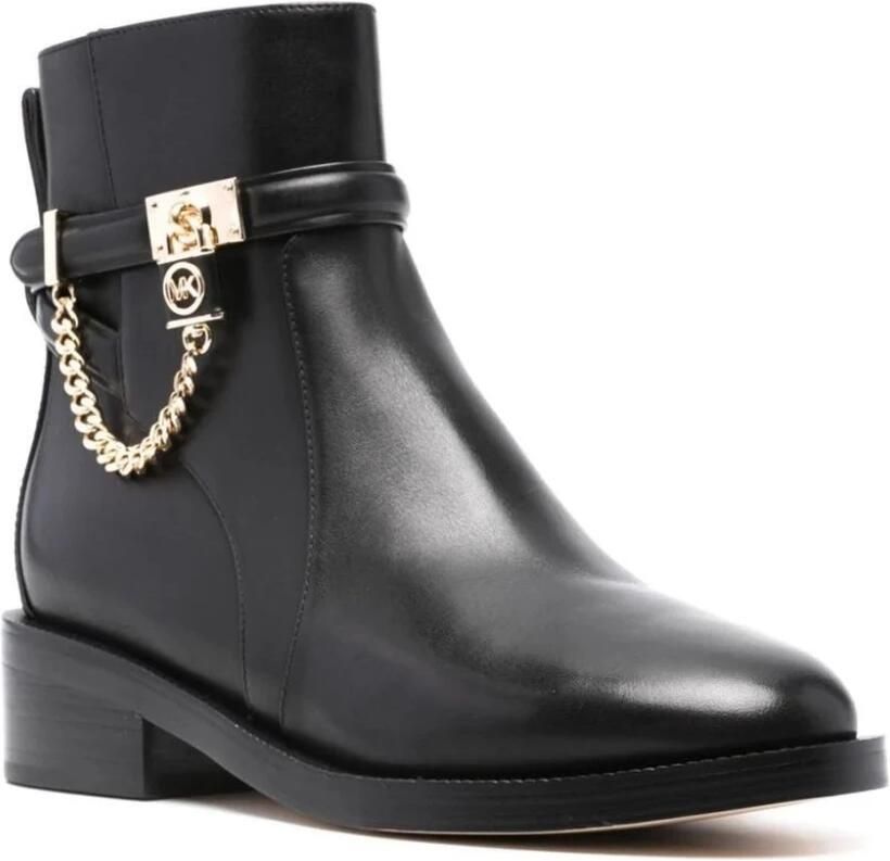 Michael Kors Hamilton leren enkellaarzen Zwart Dames - Foto 3