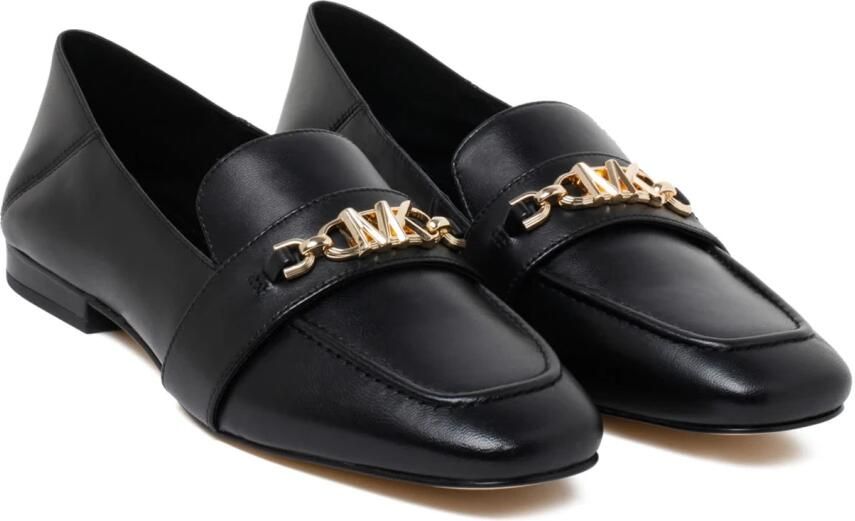 Michael Kors Zwarte Tiffanie Loafer met Gouden Logo - Foto 2