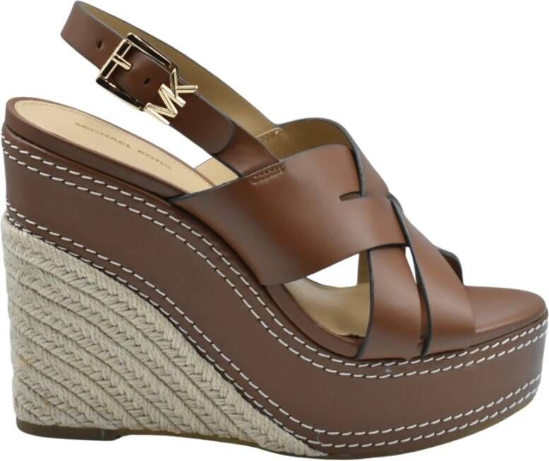 Michael Kors Nora leren sleehak sandaal