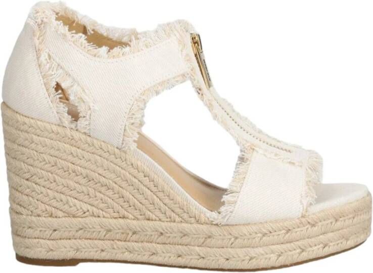 Michael Kors Optic White Sneakers Berkley Mid Wedge White Dames