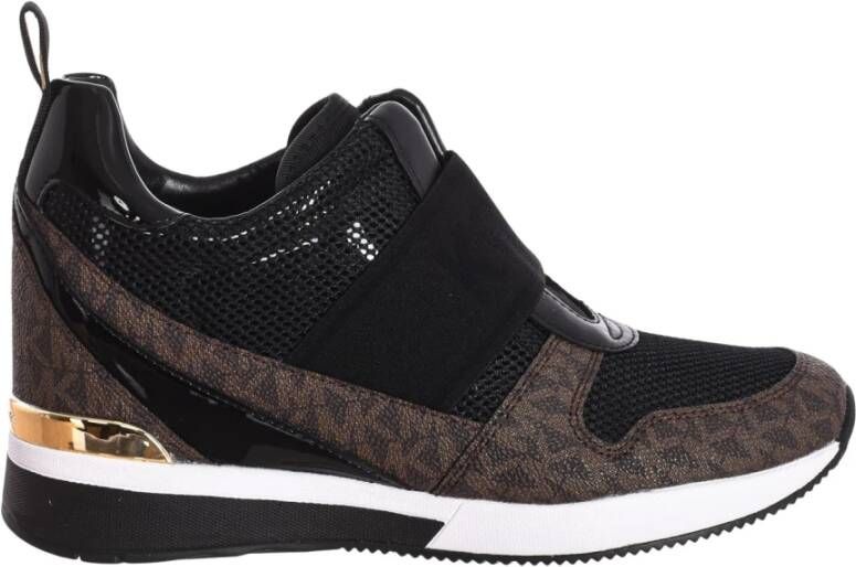 Michael Kors Sneakers met onzichtbare sleehak en merkprint Multicolor Dames