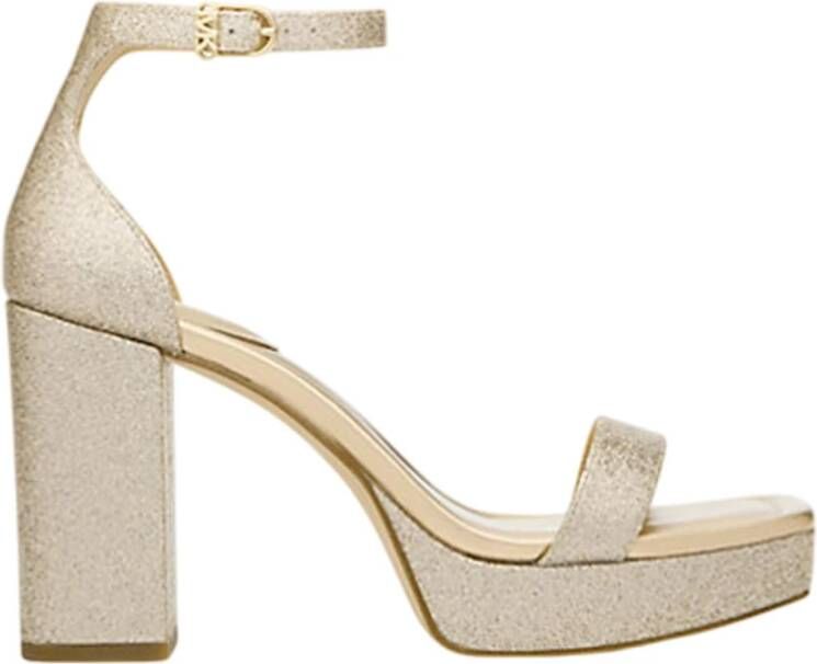 Michael Kors Platte Glitter Plateau Sandalen met Gesp