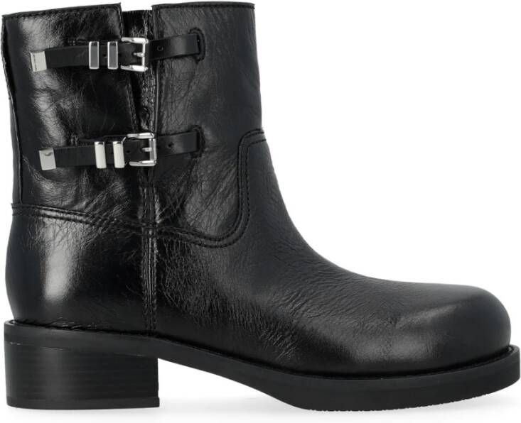 Michael Kors Platte laars in zwart leer - Foto 2