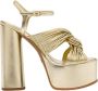 Michael Kors Platte metallic sandalen met gespsluiting - Thumbnail 1