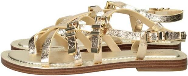 Michael Kors Gouden metallic leren sandalen