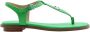 MICHAEL KORS Dames Mallory Thong Maat: 38 5 Materiaal: Leer Kleur: Groen - Thumbnail 2