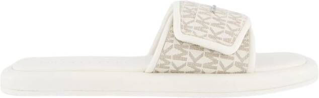 Michael Kors Platte slipper in vanille wit