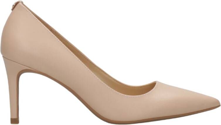 Michael Kors Alina Leren Décolleté in Blush Kleur Beige Dames