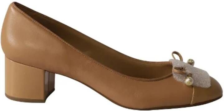 Michael Kors Pre-owned Leather heels Beige Dames