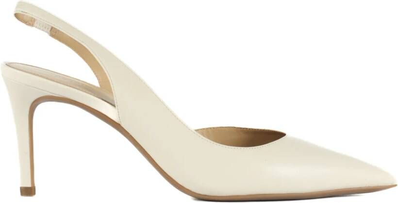 Michael Kors Elegante Decollete Hoge Hakken Schoenen Beige Dames
