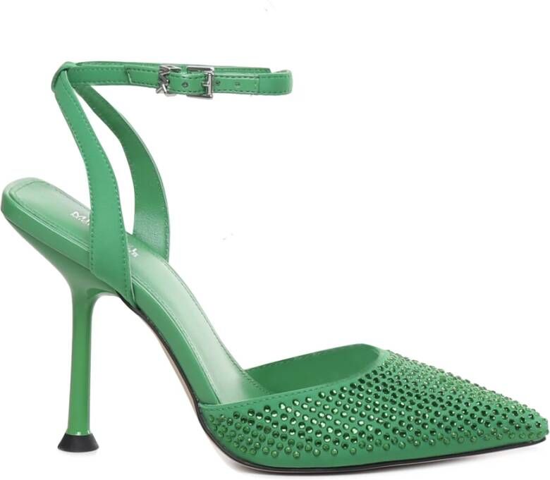 Michael Kors Groene Sandalen met Strass Hiel Green Dames