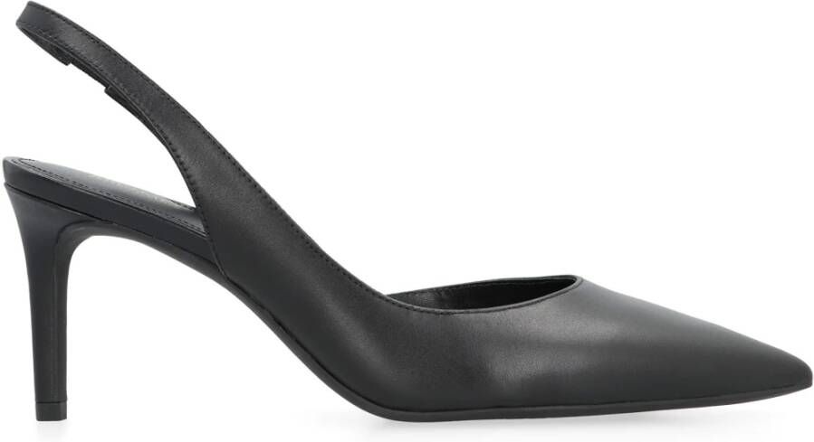 Michael Kors Puntige Neus Leren Slingback Stiletto Pumps