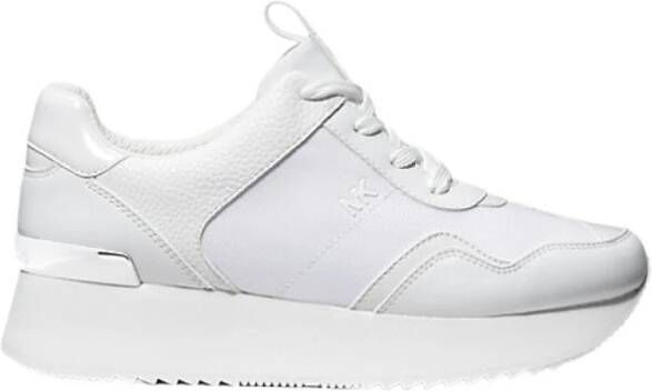 Michael Kors Raina Canvas Platform Sneaker White Dames