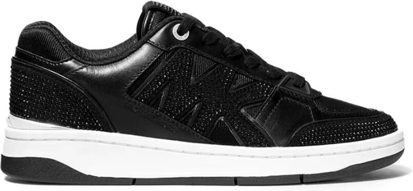 MICHAEL KORS Lage Sneakers Dames Rebel Lace Up Leer Zwart
