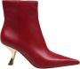 Michael Kors Rode leren enkellaars met spiegelhak Red Dames - Thumbnail 1