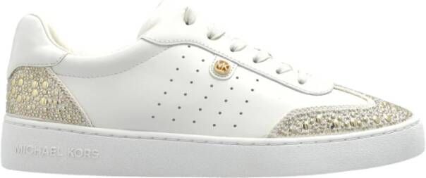 Michael Kors Scotty Lace Up Cream Sneakers