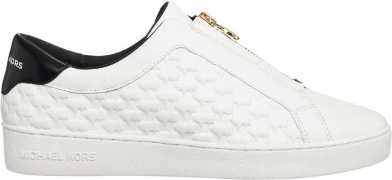 Michael Kors Slip-On Schoenen met Rits en Logo White Dames