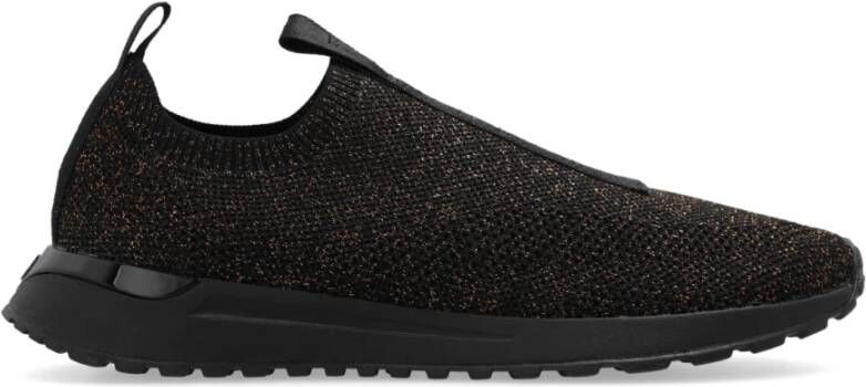 Michael Kors Bodie Sneakers Zwart Metallic Stretch Gebreid Zwart Dames