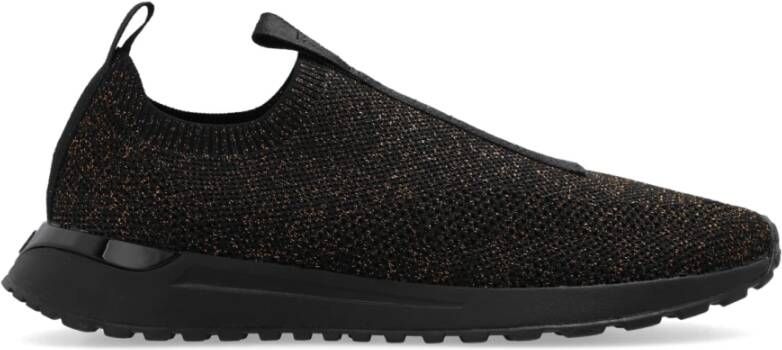 Michael Kors Bodie Sneakers Zwart Metallic Stretch Gebreid Black Dames