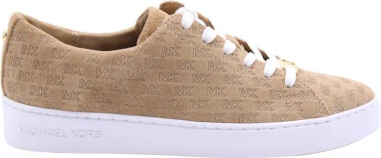 Michael Kors Keaton Lace Up Dames Sneakers Laag Camel - Foto 2