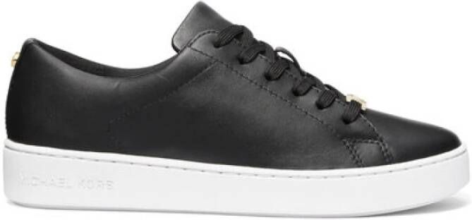 Michael Kors Zwarte Leren Veterschoenen Black Dames