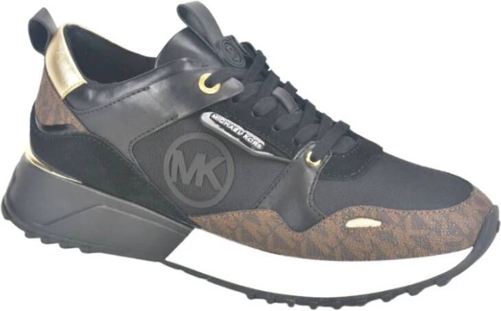 Michael Kors Theo Classic Logo Print Low top Sneakers Zwart Dames - Foto 5