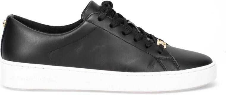 Michael Kors Zwarte Leren Veterschoenen Black Dames