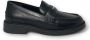 Michael Kors Zwarte leren sandalen met goudkleurige details Black Dames - Thumbnail 1