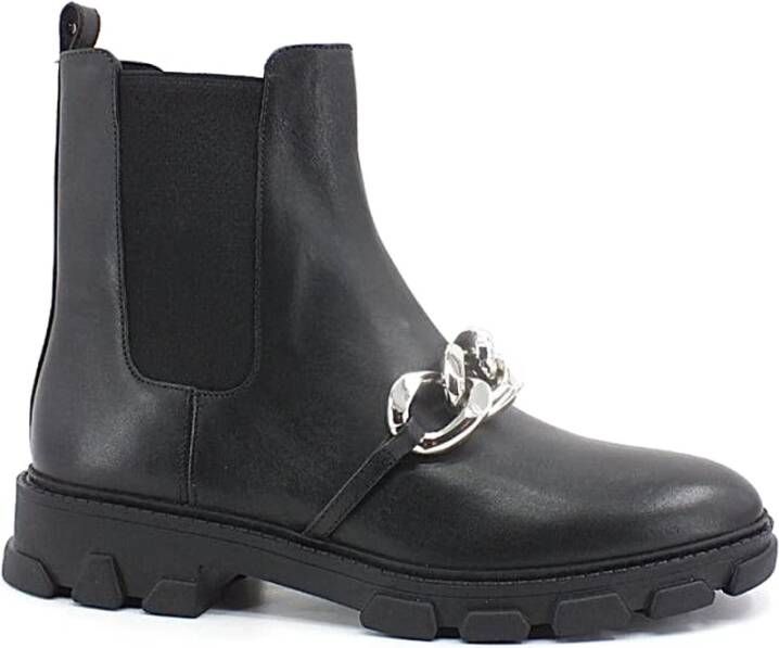 Michael Kors Stijlvolle Leren Laarzen voor Vrouwen Black Dames