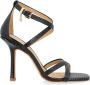 Michael Kors Strappy Leren Sandaal met Vierkante Neus Black Dames - Thumbnail 1