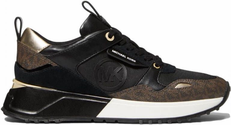 Michael Kors Theo Classic Logo Print Low top Sneakers Zwart Dames - Foto 3