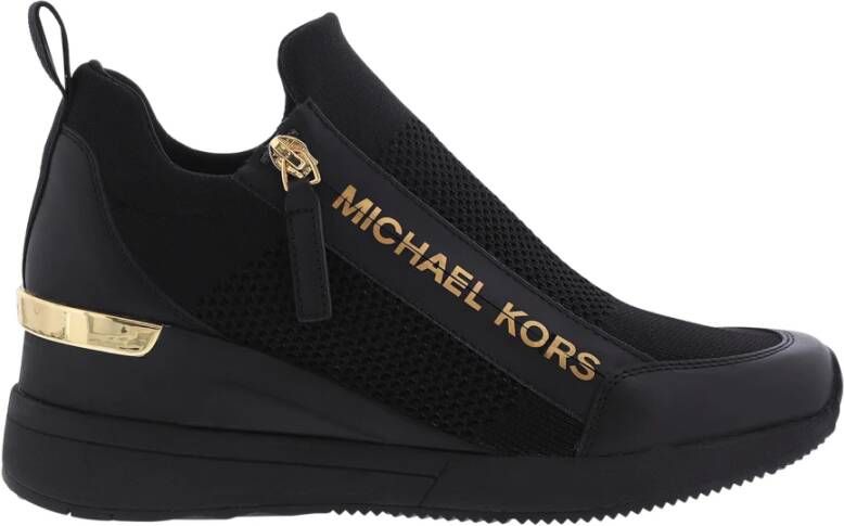 Michael Kors Willis Wedge Trainer Zwart Dames