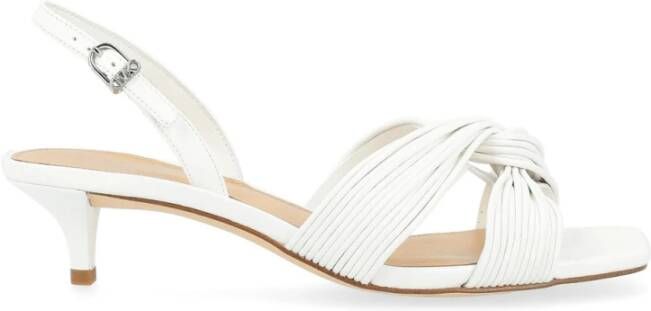Michael Kors Witte Kitten Sandaal Alessia Stijl