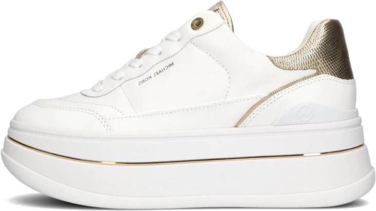 Michael Kors Low Top Sneakers Hayes Laces Up White Dames