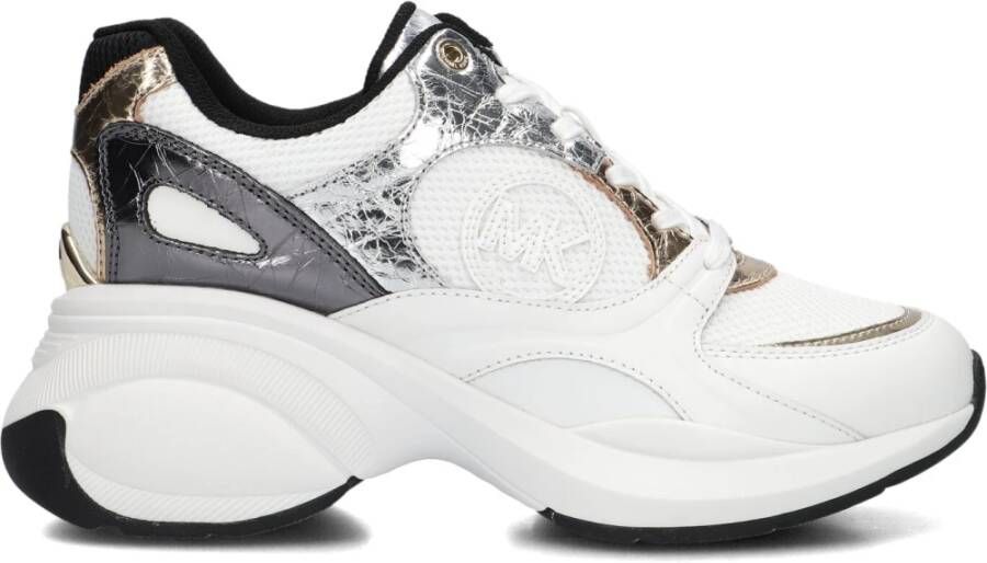 MICHAEL KORS Lage Sneakers Dames Zuma Trainer Maat: 37 Materiaal: Leatherlook Kleur: Wit