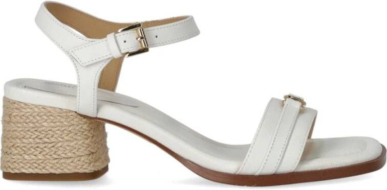 Michael Kors Witte Leren dy Hak Sandaal